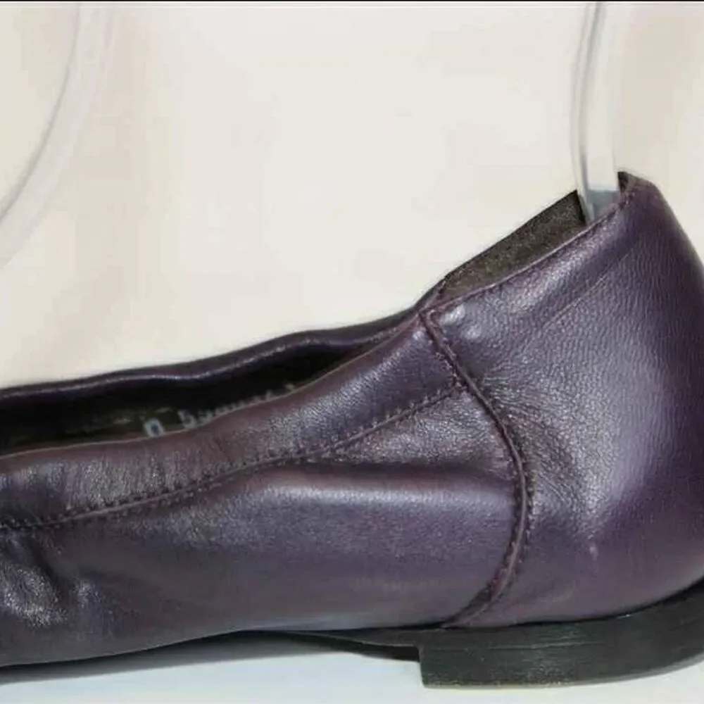 AGL Designer Attilio Giusti Leombruni Italy Purple Toe Ballet Flats Sz 10